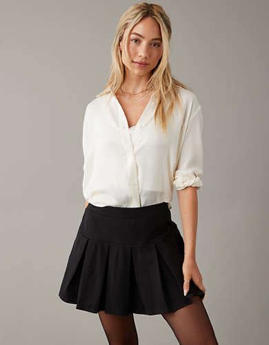 ae knit skort|american eagle pleated skirt.